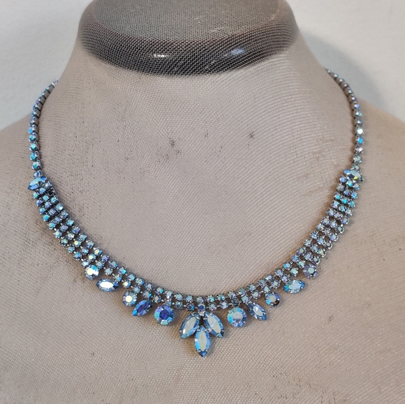 Vintage Sparkly Crystal Necklace Sherman Vibe - Picture 7 of 16